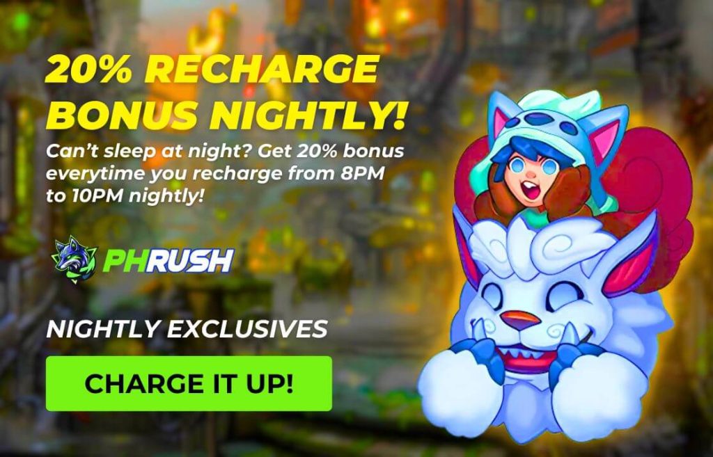 8PM-10PM Limited time gift 20% Bonus